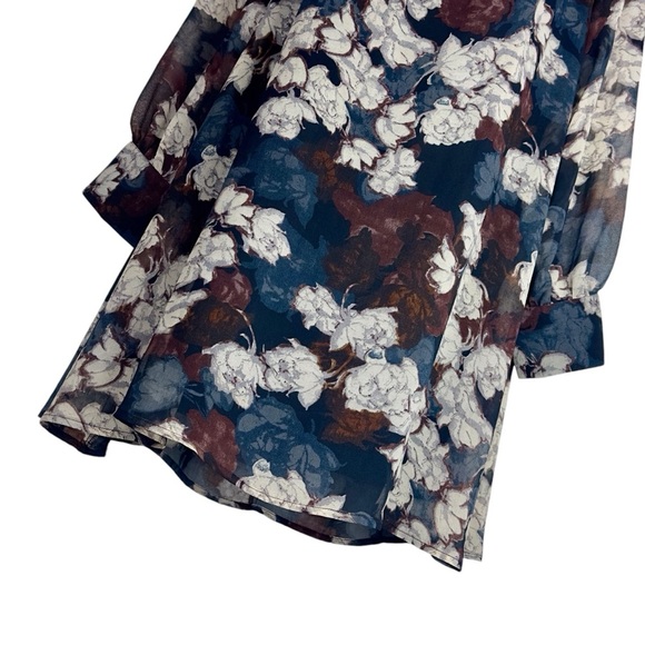 Simply Noelle Floral Sheer Lined Swing Dress Small Medium - Picture 6 of 12